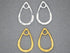 1 Pair, Sterling Silver hammered pear drop, (LC-12)
